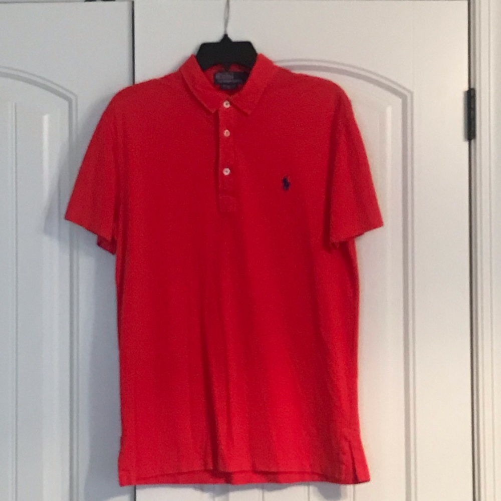 Red Ralph Lauren polo shirt